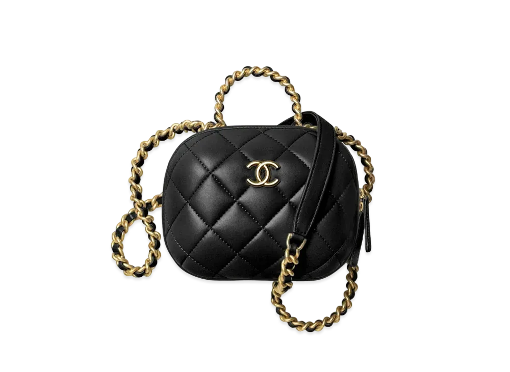 CHANEL Small Vanity Case Lamskin "Black"