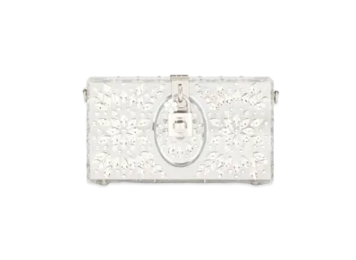 Dolce&Gabbana Dolce Box Clutch Resin Glass & Race "Silver"