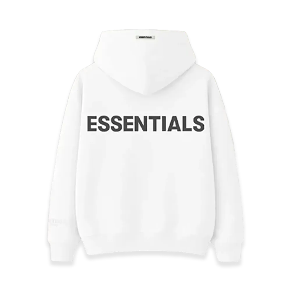 FEAR OF GOD ESSENTIALS 3M Logo Pullover Hoodie "White"