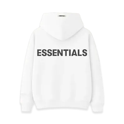FEAR OF GOD ESSENTIALS 3M Logo Pullover Hoodie "White"