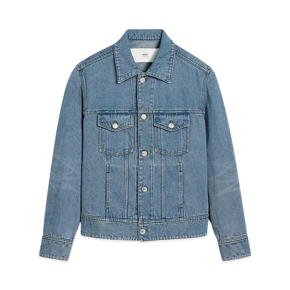 AMI PARIS Paris Trucker Jacket "UsedBlue"