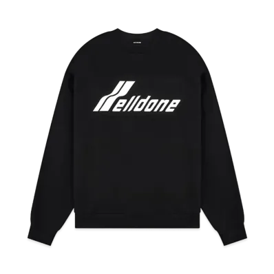 WE11DONE Loose-Fit Wappen Sweatshirt "Black"