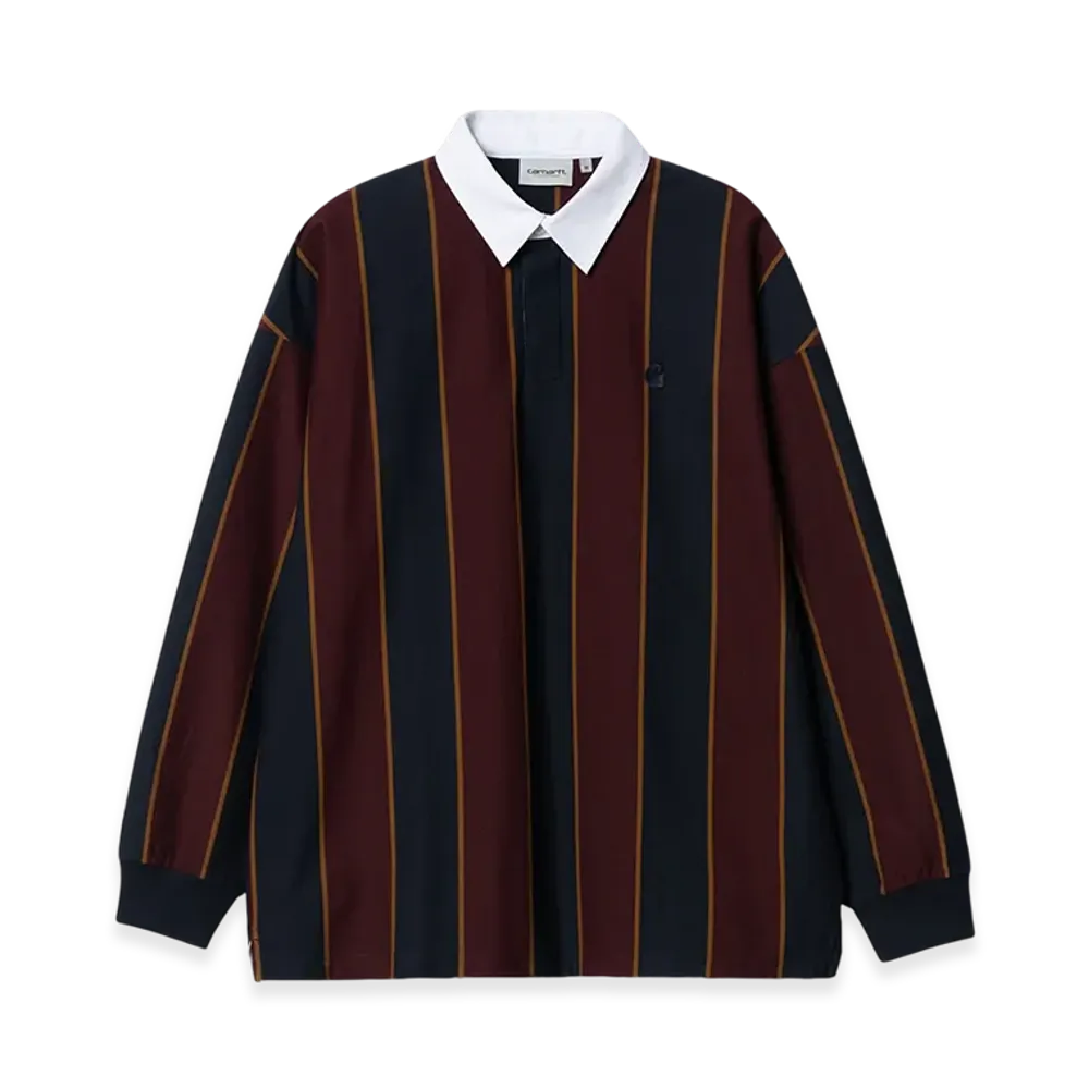 Carhartt WIP Ruben Stripe Rugby Shirt "Dark Navy/Amarone"
