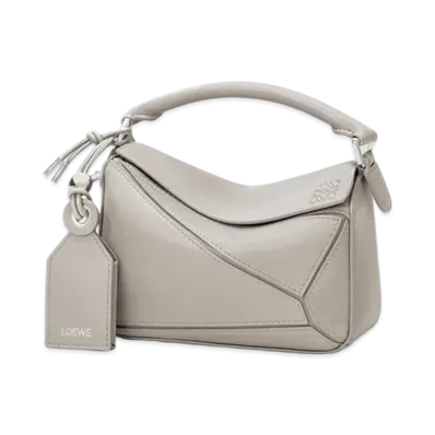 LOEWE Featherlight Puzzle Bag Mini "Shell Grey"