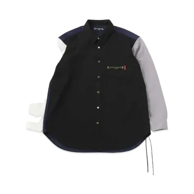 mastermind JAPAN Color Blocking LS Shirts "Black Base"