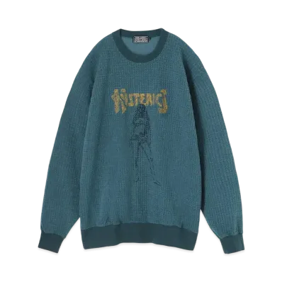 HYSTERIC GLAMOUR Bad Ass Mama Embroidery Sweatshirt "Blue"