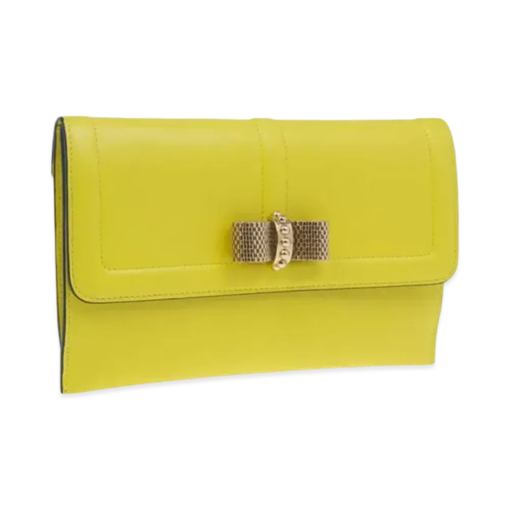 Christian Louboutin Sweet Charity Leather Long Wallet "Yellow"