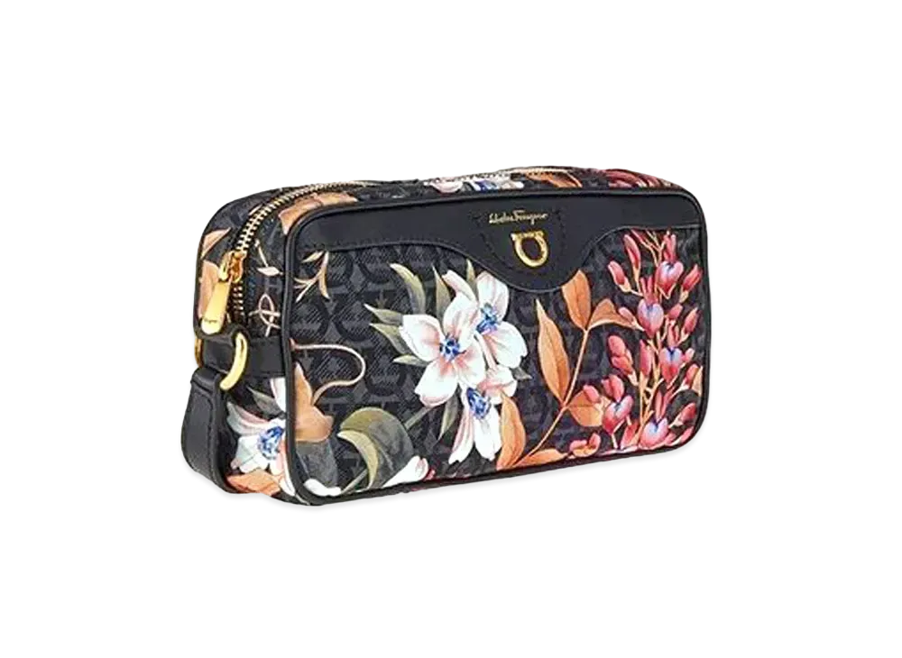 Salvatore Ferragamo Giardino Print Minibag - Econyl Nylon "Black"