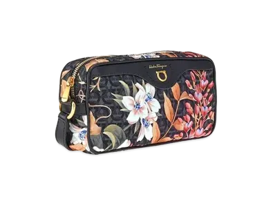 Salvatore Ferragamo Giardino Print Minibag - Econyl Nylon "Black"