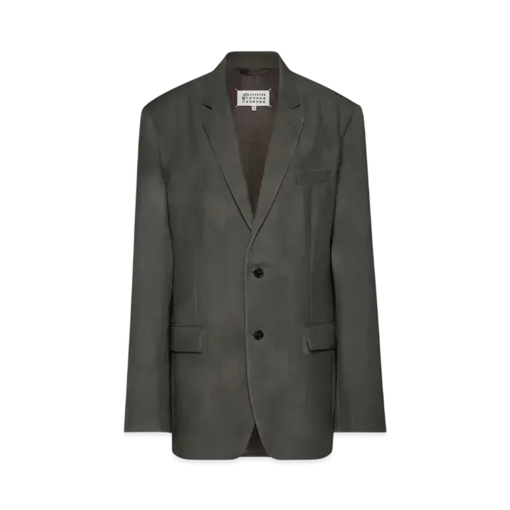 Maison Margiela Women's Mohair Wool Suit Jacket "Dark Taupe"