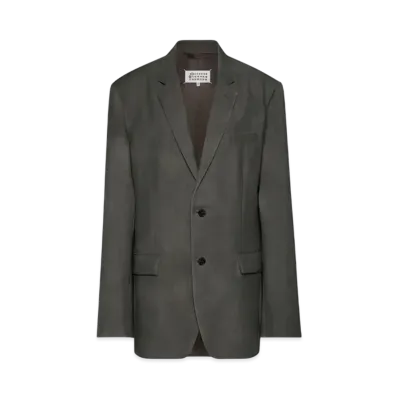 Maison Margiela Women's Mohair Wool Suit Jacket "Dark Taupe"