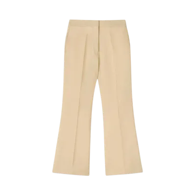Jil Sander Women's Techno Gabardine Tailored Trousers "Champagne"