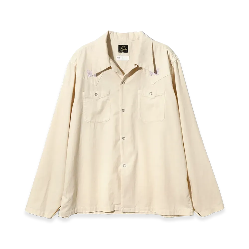 NEEDLES x ts(s) L/S Cowboy One-Up Shirt -Garment Dye "Ecru"