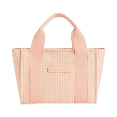 CHARLES & KEITH Kei Striped Tote Bag "Pink"