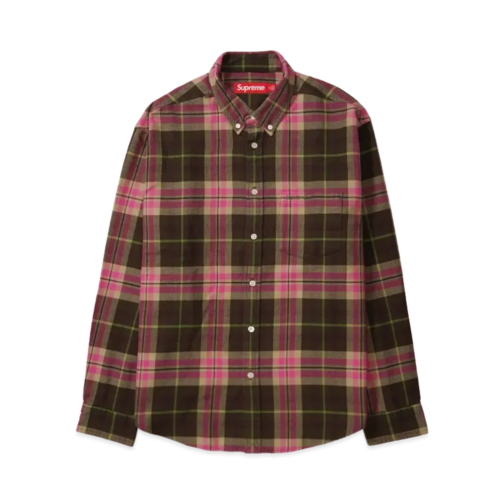 Supreme Plaid Flannel Shirt "Brown"