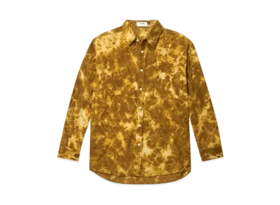 CELINE Oversized Tie-Dye Shirt In Velvet "Sunset/Khaki"