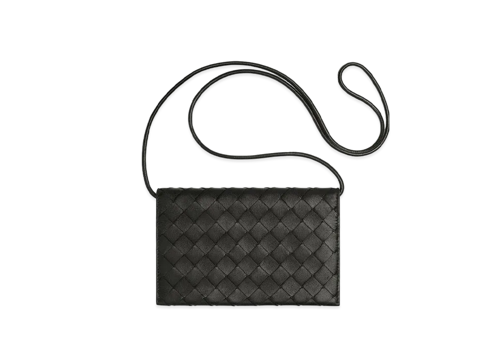Bottega Veneta Wallet On Strap "Black"