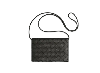 Bottega Veneta Wallet On Strap "Black"