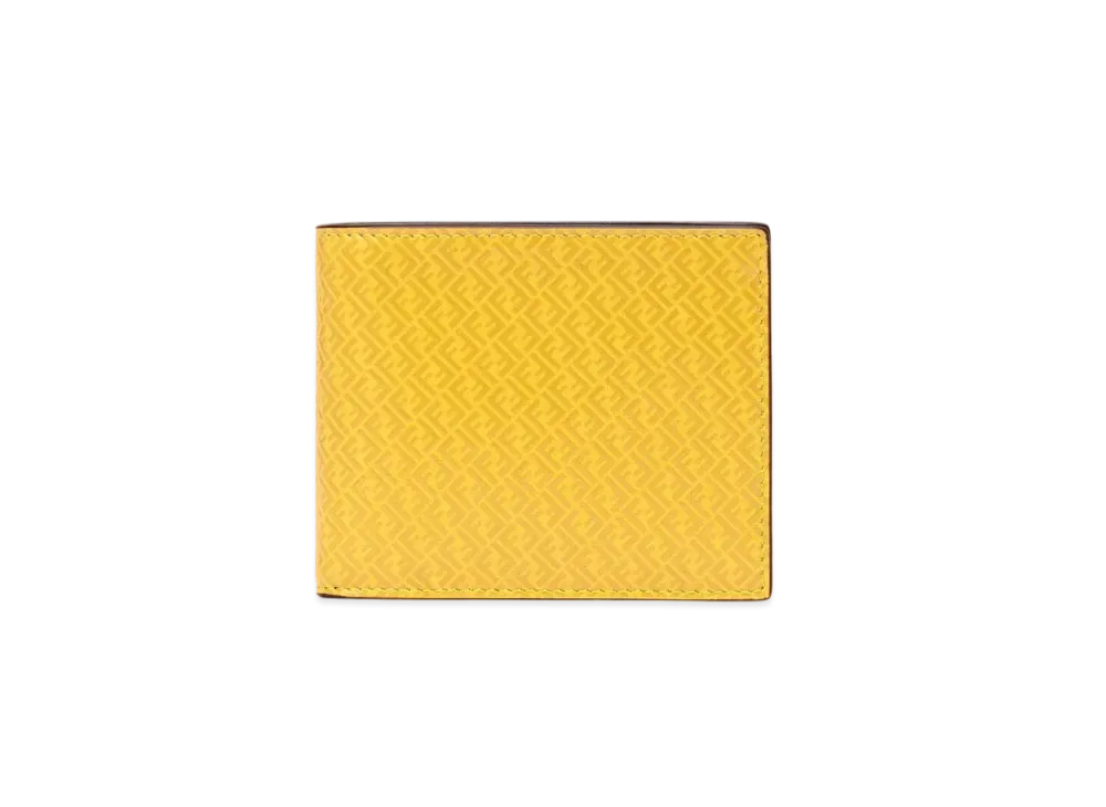 FENDI Wallet Leather Two-Fold Wallet "Yellow"