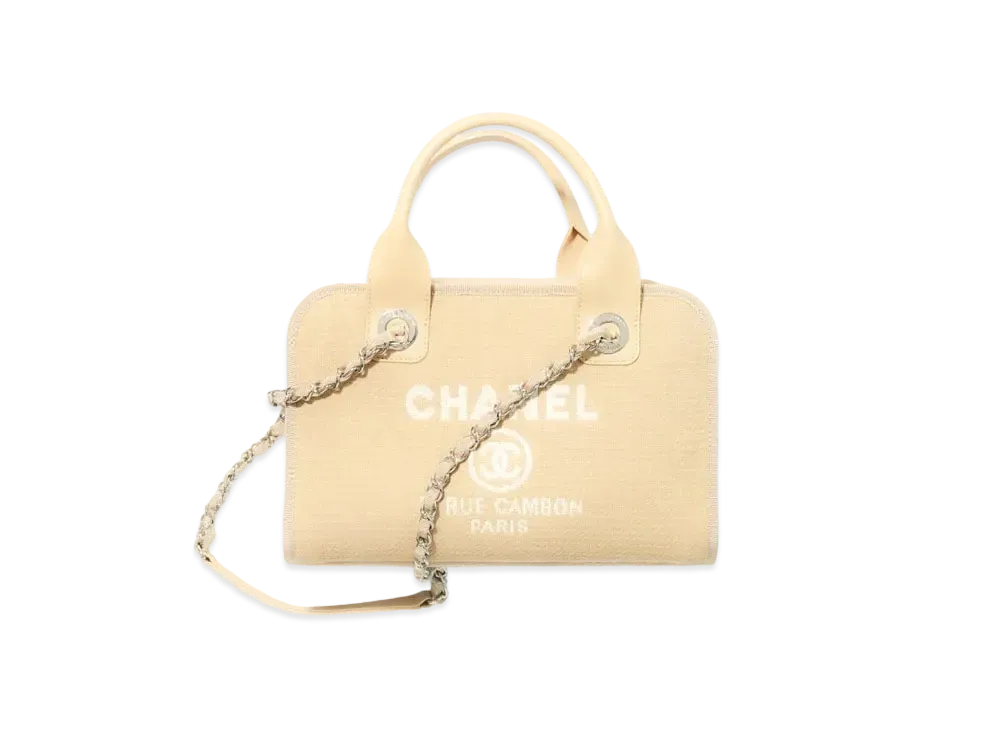 シャネル ボーリング バッグ ミックス ファイバー "ベージュ" A92749 B07300 NG121
