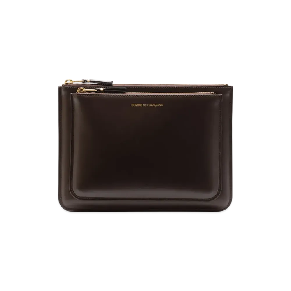 COMME des GARCONS Wallet Classic Leather Outside Pocket Wallet "Brown"