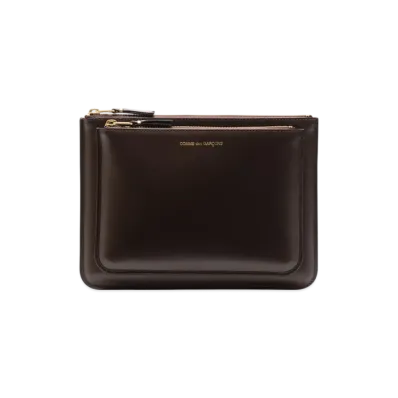 COMME des GARCONS Wallet Classic Leather Outside Pocket Wallet "Brown"