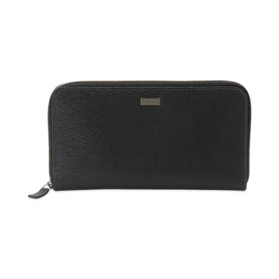 Salvatore Ferragamo Round Zip Long Wallet "Black"