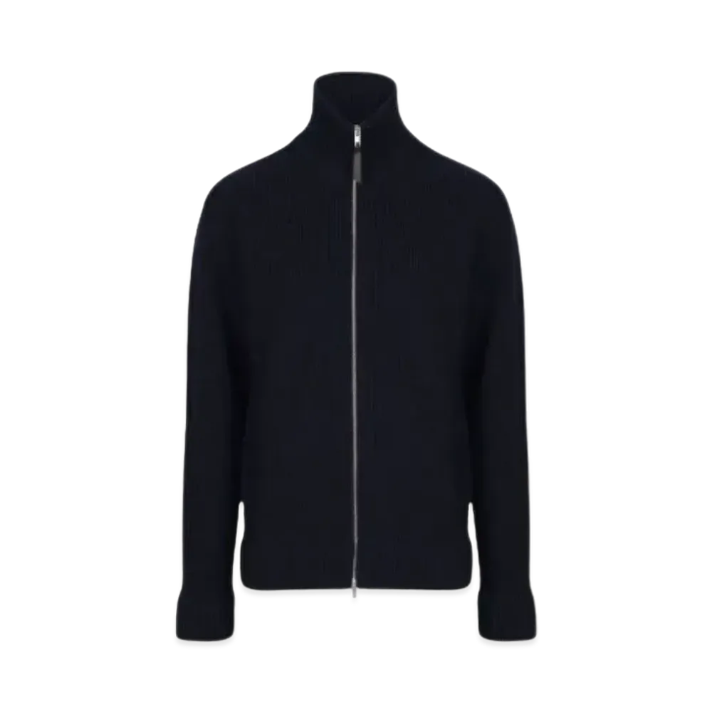 Maison Margiela Knit Zip-Up Cardigan "Black"