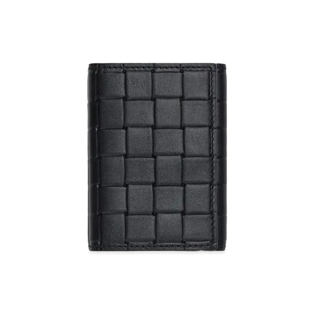 Bottega Veneta Trifold Flap Wallet "Black"
