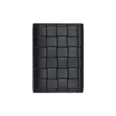 Bottega Veneta Trifold Flap Wallet "Black"