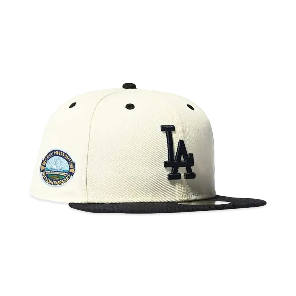 NEW ERA LOS ANGELES DODGERS 59FIFTY - DODGER STADIUM 50th ANNIVERSARY "CHROME/NAVY"