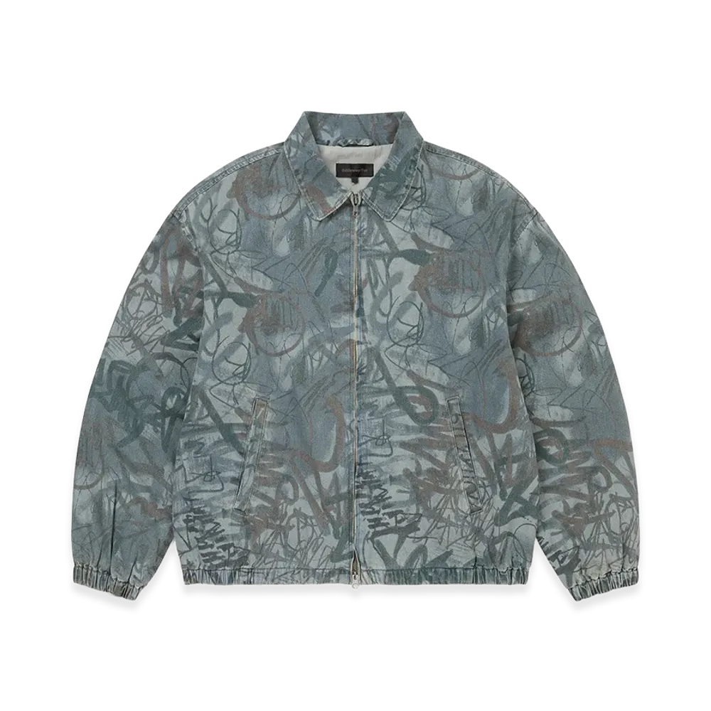 thisisneverthat Denim Blouson Jacket "Script"