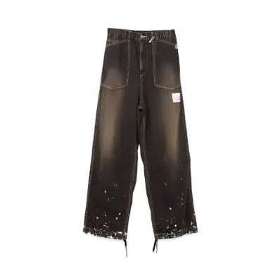 Maison MIHARA YASUHIRO Painted Denim Baker Pants "Black"