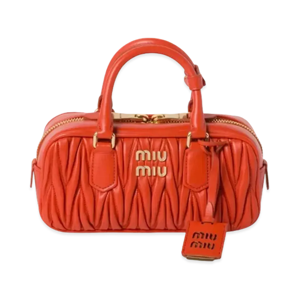 MIUMIU Arcadie Matelasse Nappa Leather Bag "Orange"