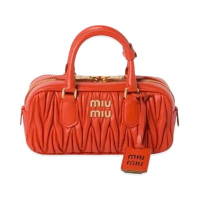MIUMIU Arcadie Matelasse Nappa Leather Bag "Orange"