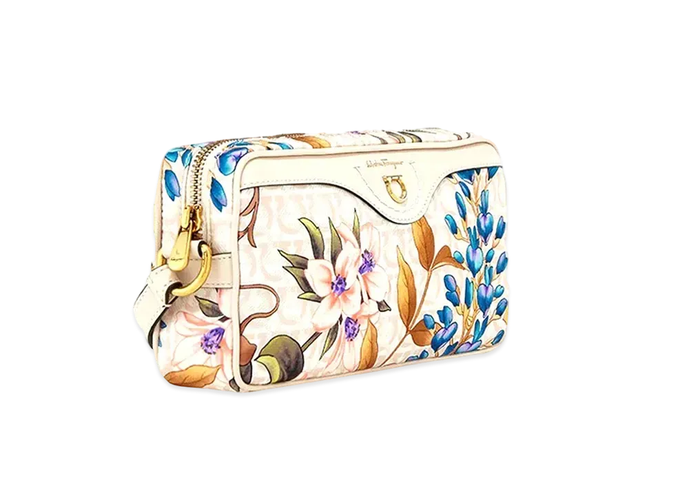 Salvatore Ferragamo Giardino Print Minibag - Econyl Nylon "Bone"