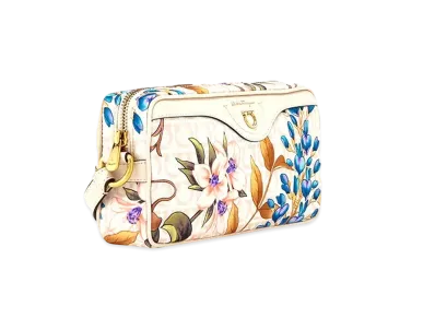 Salvatore Ferragamo Giardino Print Minibag - Econyl Nylon "Bone"