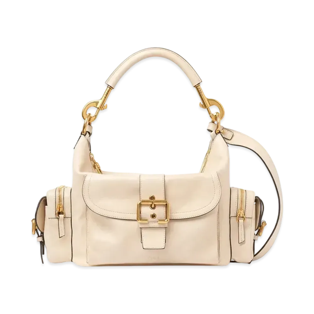 Chloe Camera Bag In Shiny Leather "Sweet Beige"