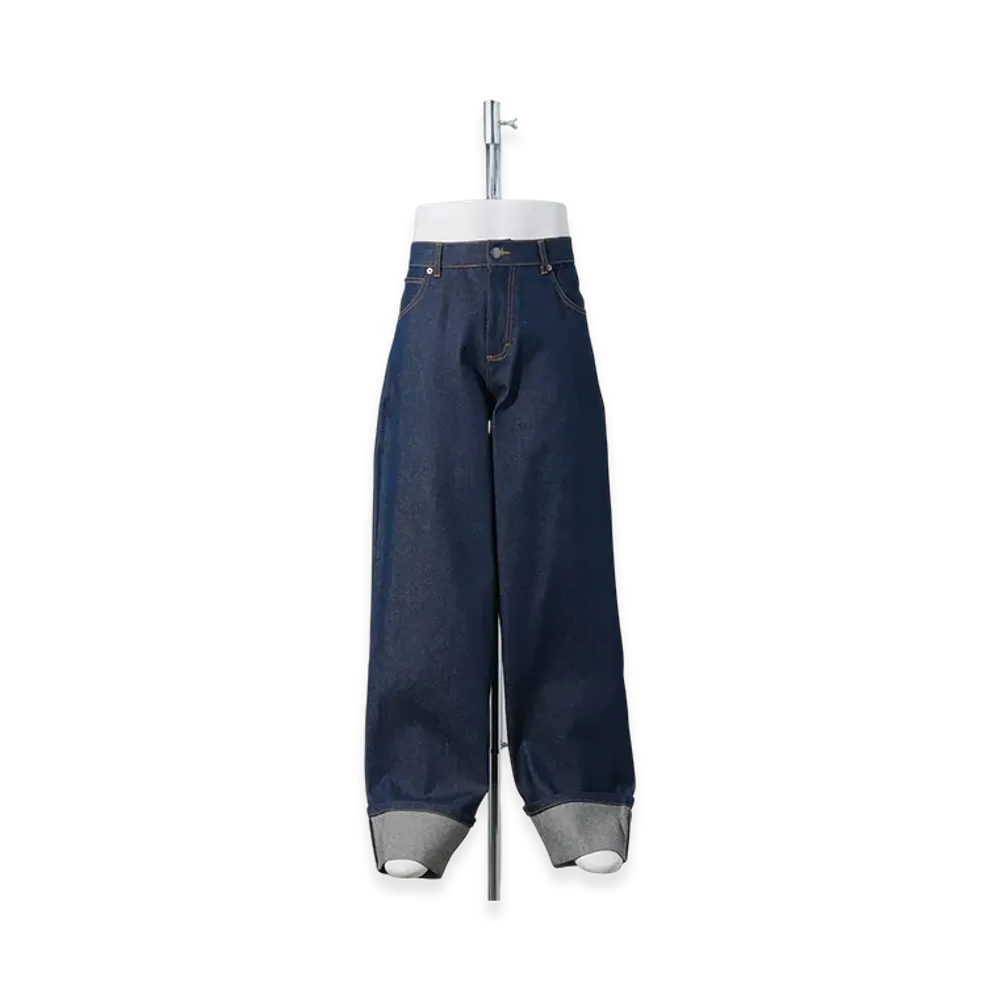 Charles Jeffrey Loverboy Loose Fit Jean With Knitted Pocket "Blue"