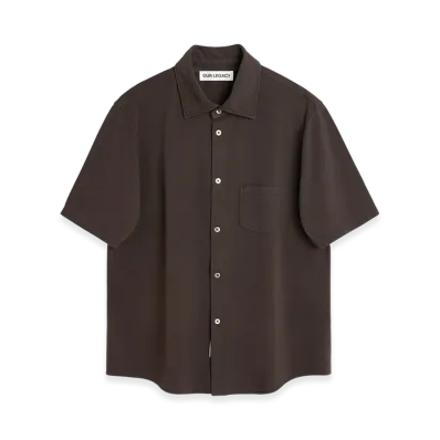OUR LEGACY Analog Shirt "Deep Brown Super Mall Piquet"