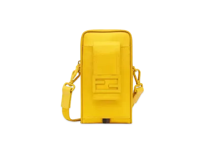 FENDI Mobile Phone Pouch Nylon Mobile Phone Holder "Yellow"