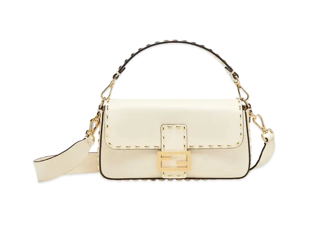 FENDI Baguette Leather Bag "White"