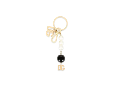 Dolce&Gabbana Key Holder Metal Pearl & DG Logo "Multicolor"