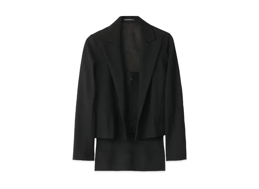 Yohji Yamamoto GABARDINE BREASTPLATE PEAK J "Black"