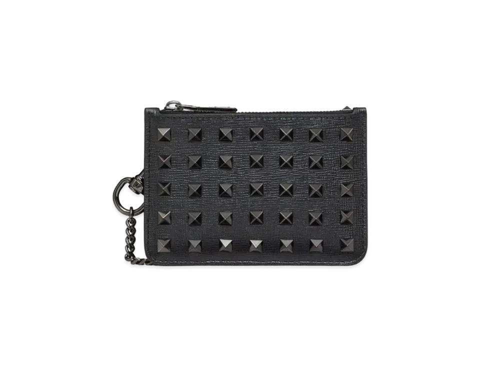Valentino Rock Studs Card Case "Black"