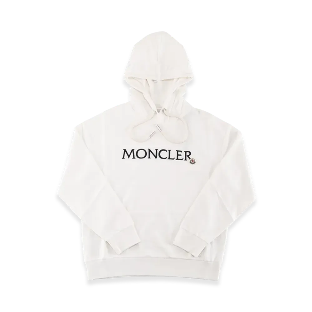 Moncler Women's Logo Hoodie "White"