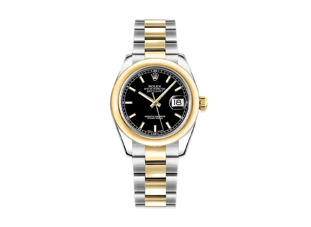 ROLEX Datejust "Black/Stainless Steel/Yellow Gold"