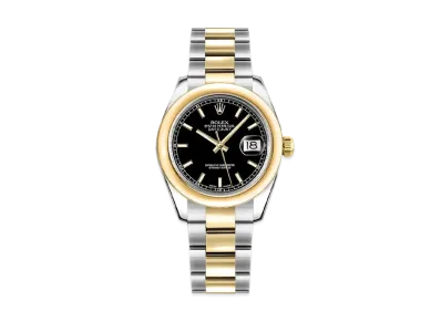 ROLEX Datejust "Black/Stainless Steel/Yellow Gold"