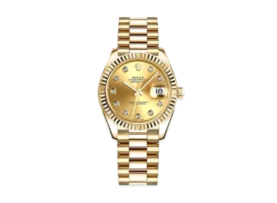 ROLEX Datejust 10P Diamonds "Champagne/Yellow Gold"