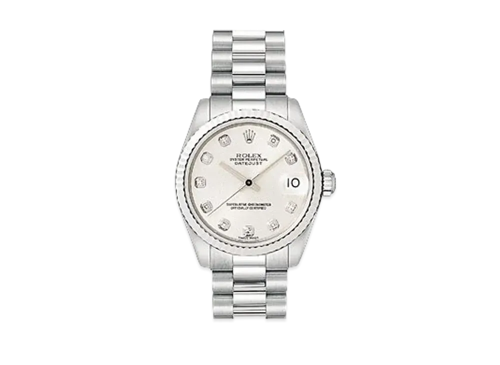 ROLEX Datejust 10P Diamonds "Silver/White Gold" 178279G